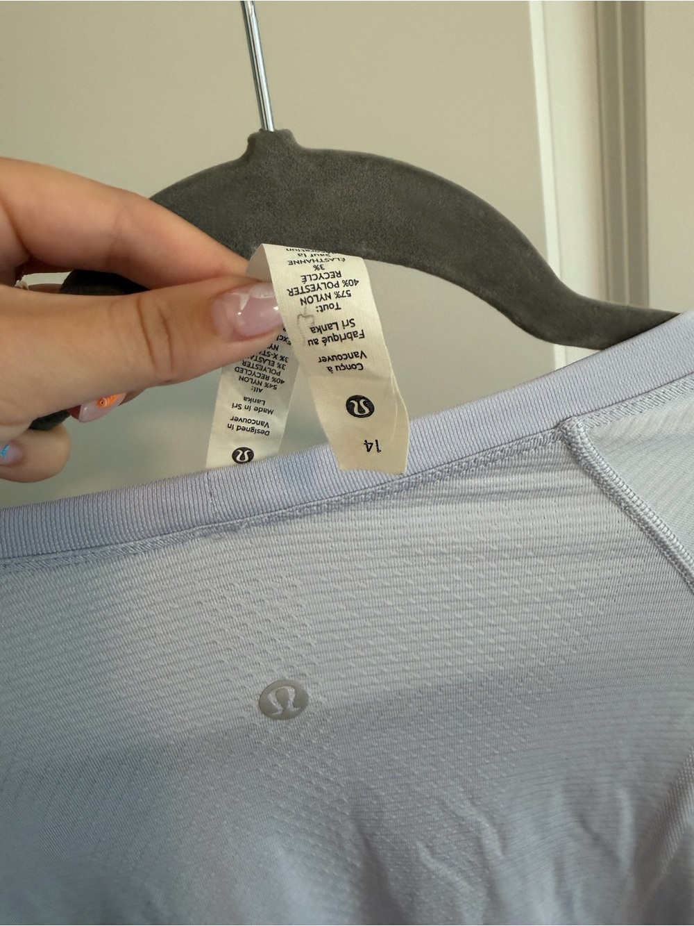 Lululemon Swiftly Tech Long Sleeve Size 14 Serene Blue - Picture 4 of 5